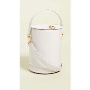Flynn Leather Cylinder Cross Body Bag - Cream